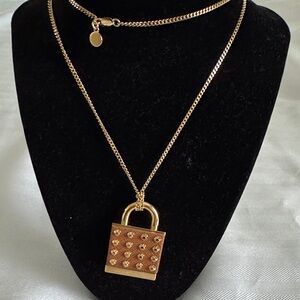 Michael Kors Gold Padlock Necklace